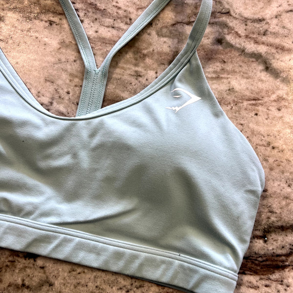Gymshark Light Blue Y Back Sports Bra Size Large