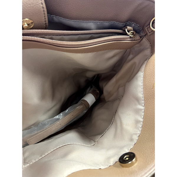 Women's Light Tan Faux Leather Purse