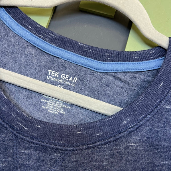 Tek Gear Heather Navy Crew Neck Sweatshirt Size 3XL