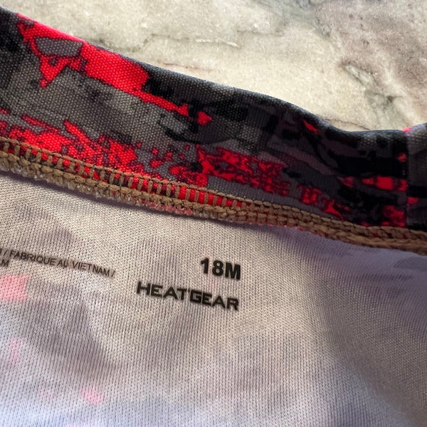 Under Armour Heat Gear Red + Black Short Sleeve Tee 18 Mo