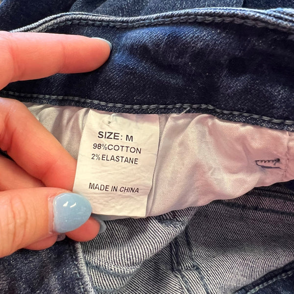 Dark Wash Distressed Skinny Jeans Women's Medium