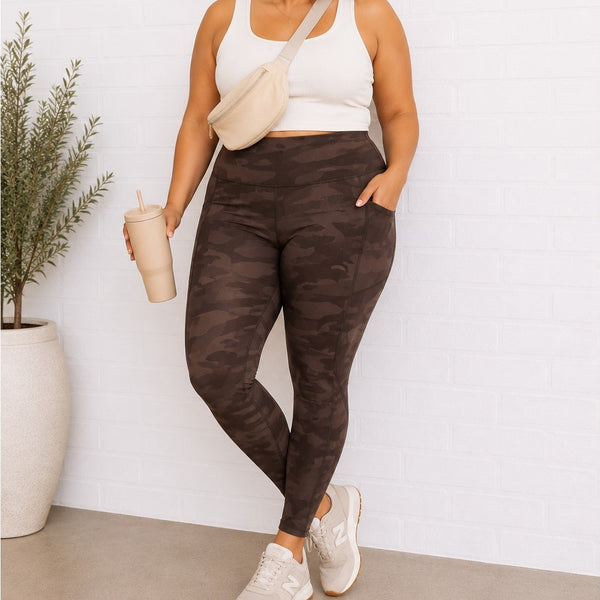 Member's Mark Zen Black Camo High Rise Ankle Legging XXL