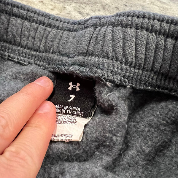 Under Armour Boys Gray Fleece Hoodie + Jogger Set Size 7