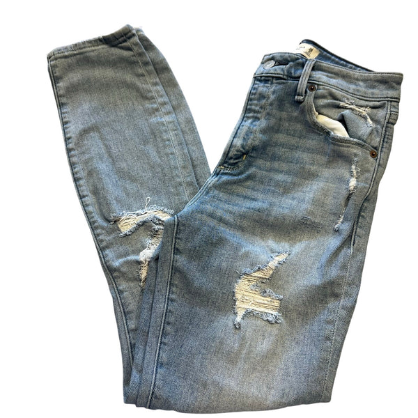 Abercrombie & Fitch Super Skinny Ankle High Rise Distressed Jeans Size 2