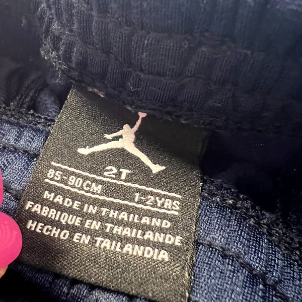 Air Jordan Navy Silky Jogger Pants Size 2T