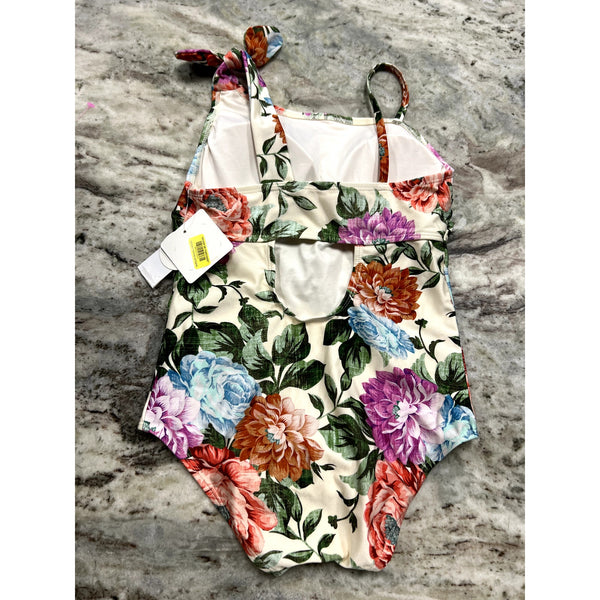 NWT Chelsea & Violet Girls Floral One Piece Swimsuit Size Youth 14