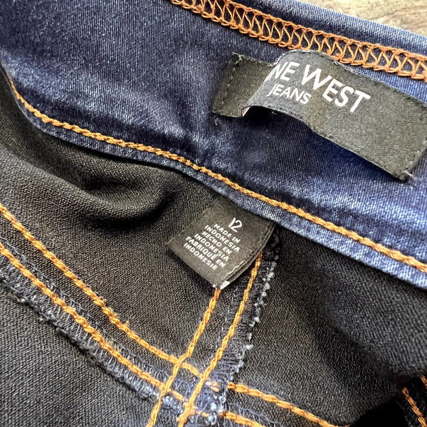 Nine West Dark Wash Pull On Skinny Jeans Size 12