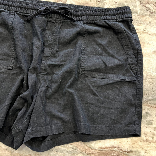 Old Navy Linen Blend Black Shorts Size XXL