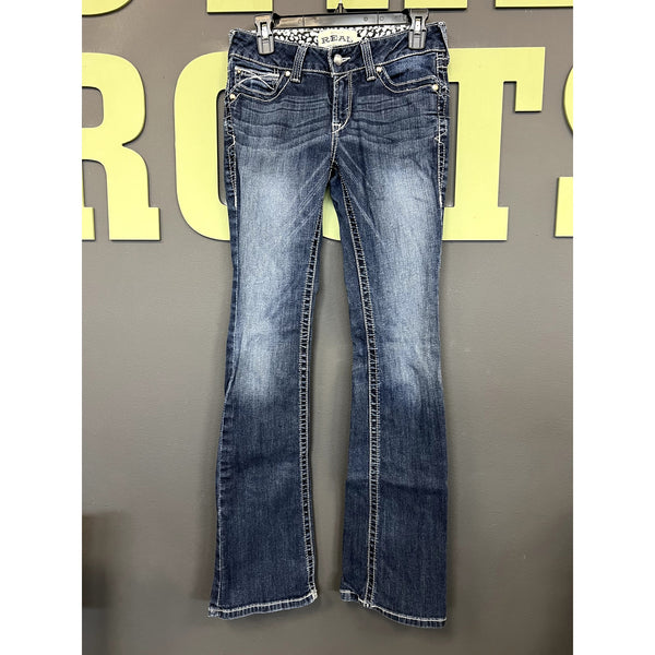 Ariat Real Denim Dark Wash Bootcut Jeans Size 28 Long
