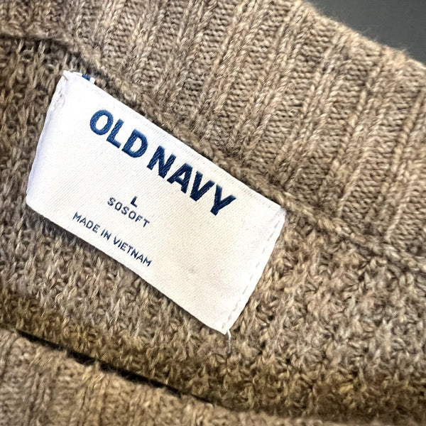Old Navy So Soft Tan Waffle Knit Sweater Size Large