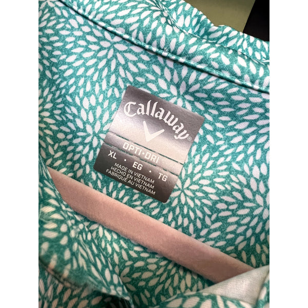 Callaway Men's Opti Dri Turquoise Golf Polo Size XL