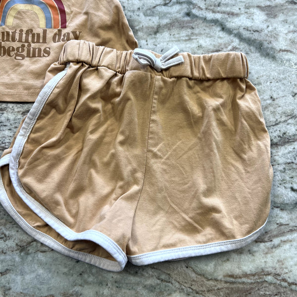 Girls Two Piece Rainbow Summer Set Youth Size 9