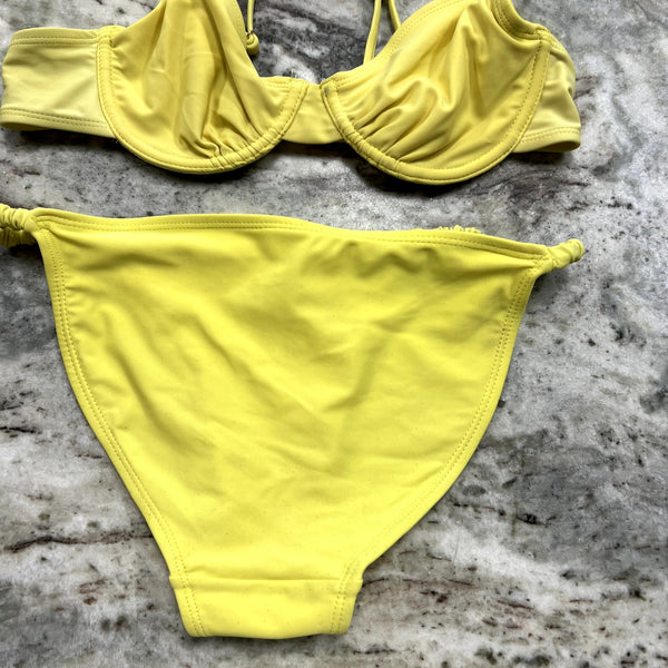 NOBO Yellow Two Piece Bikini Swimsuit Size Small