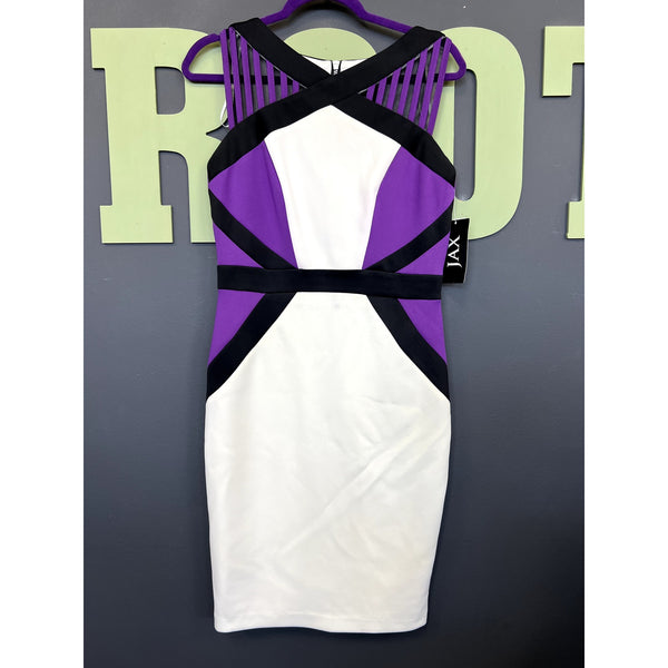 NWT Jax Color Block Mesh Sheath Dress Size 6