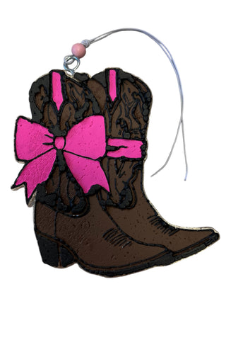 Pink Bow Boots Freshie