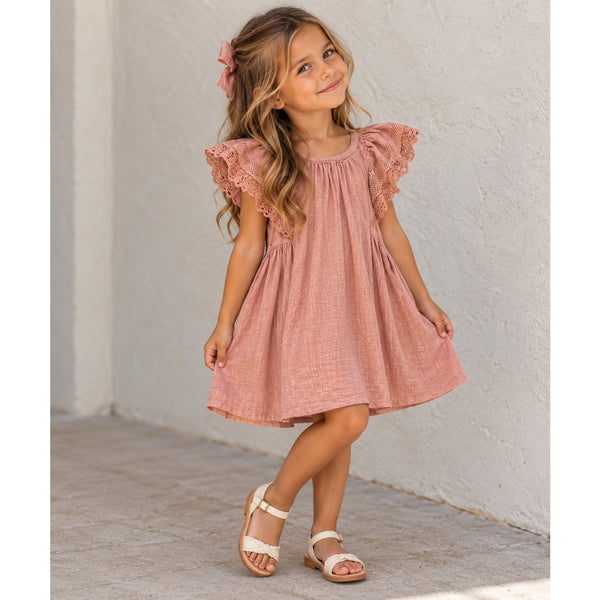 Old Navy Girls Mauve Linen Mini Dress Size M (8)