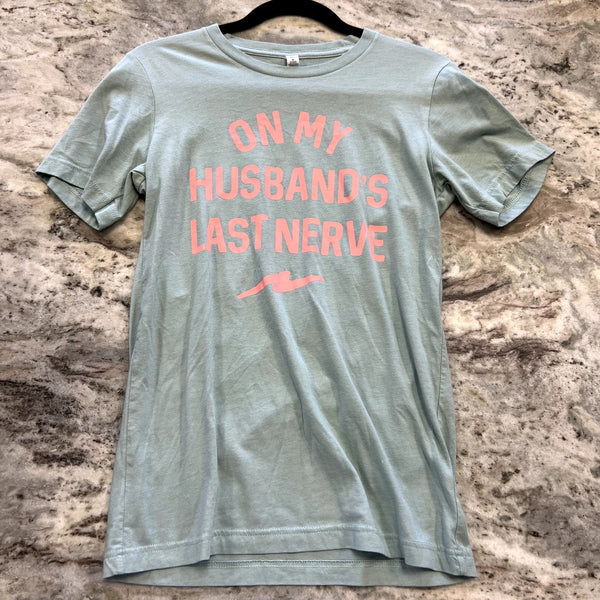 Ruby's Rubbish "On My Husband's Last Nerve" Graphic Tee Small