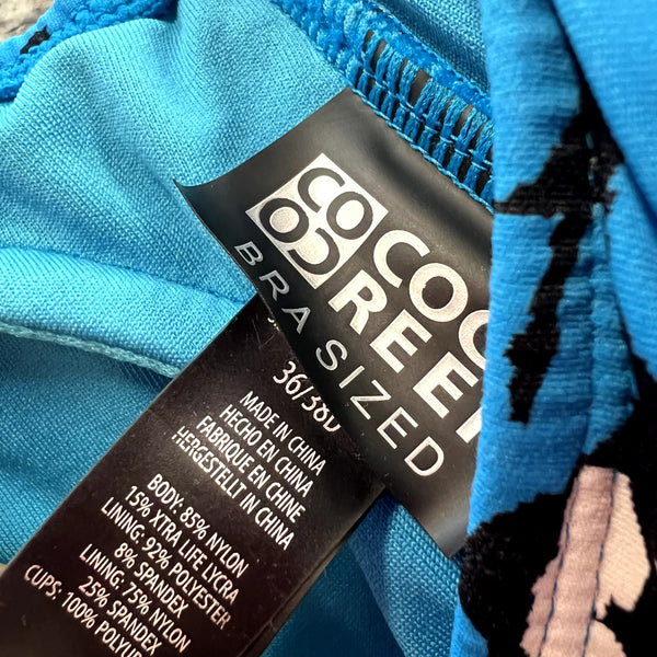 Coco Reef Blue Leopard Bikini Set Women's Size M/L