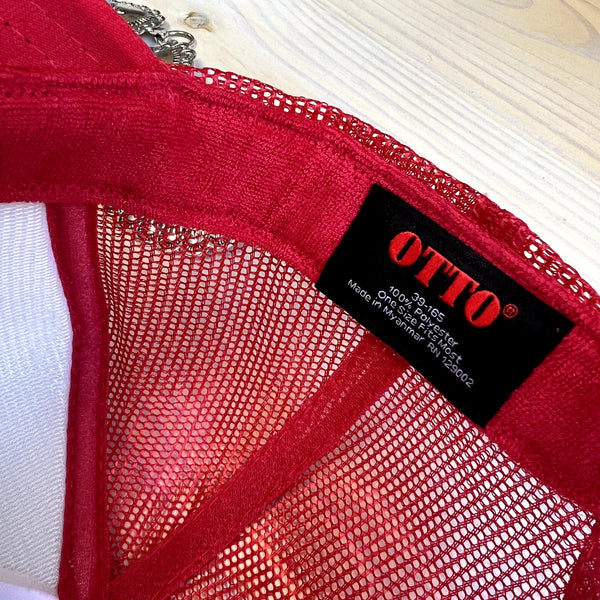 Otto Red + White 95 Trucker Hat