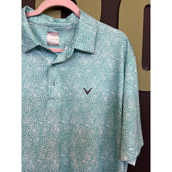 Callaway Men's Opti Dri Turquoise Golf Polo Size XL