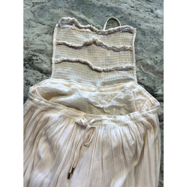 NWT R. Vivimos Cream Boho Maxi Dress Small