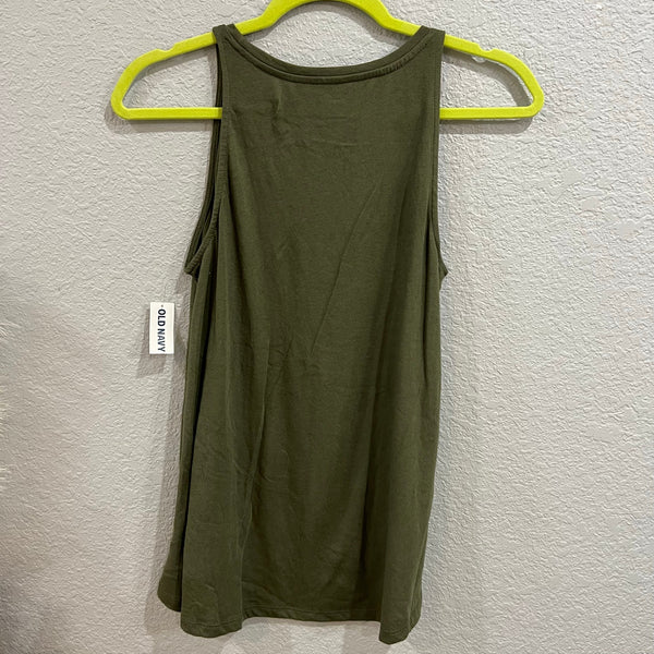 NWT Old Navy Olive Green Cotton Tank Top Small
