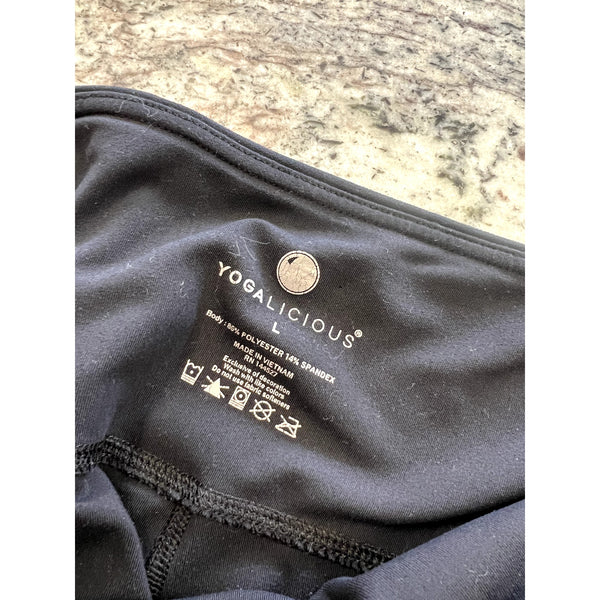 Yogalicious Butter Soft Black Athletic Leggings Size Large
