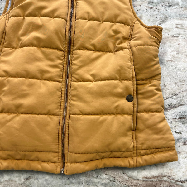 Natural Reflections Quilted Mustard Vest Size Medium