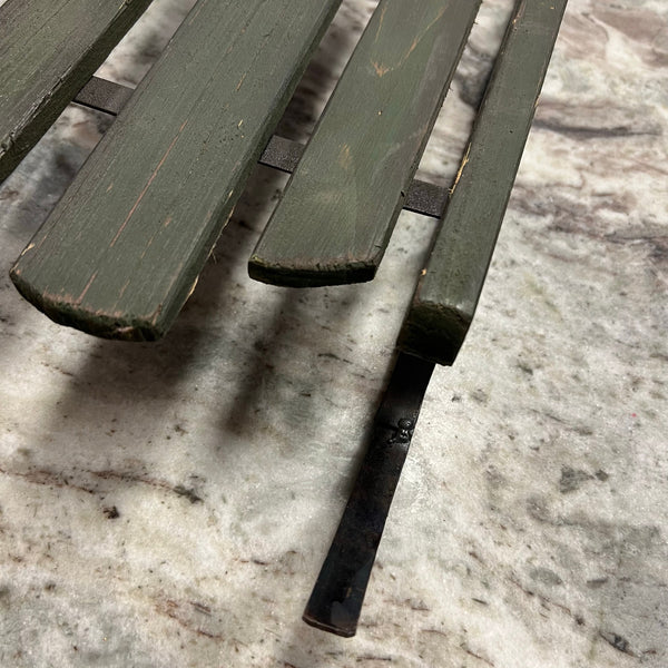 Olive Green Wooden Sled Holiday Decor