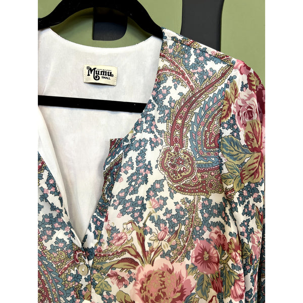 SMYM Mumu Jaime Floral Bohemian Tunic Size Small