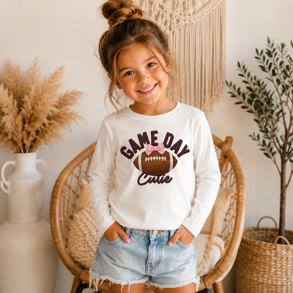 Old Navy Game Day Cutie Long Sleeve Tee Size 6T