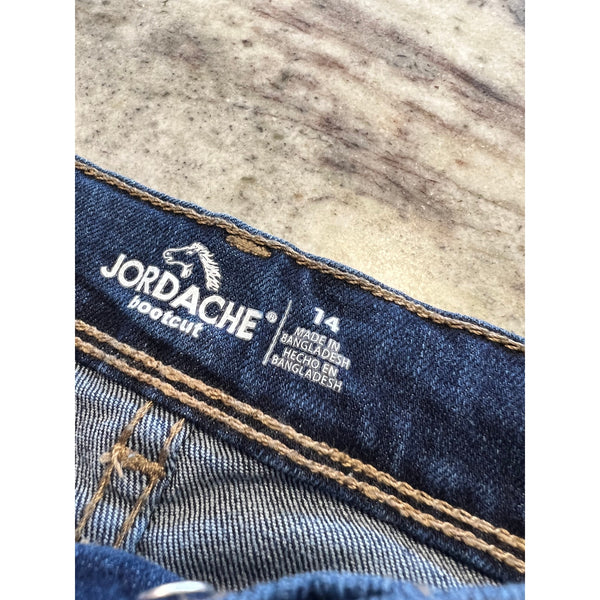Jordache Girls Bootcut Dark Wash Jeans Size Youth 14