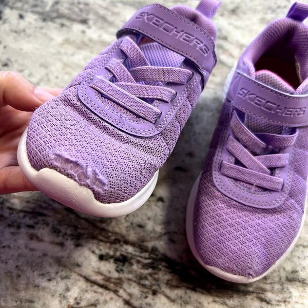 Skechers Girls Purple Velcro Sneakers Size Youth 11