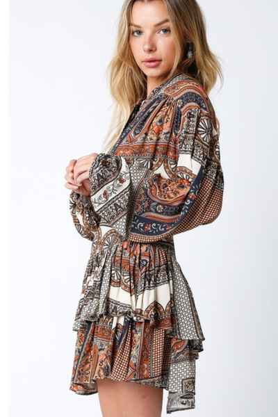 The Deidre Boho Mini Dress