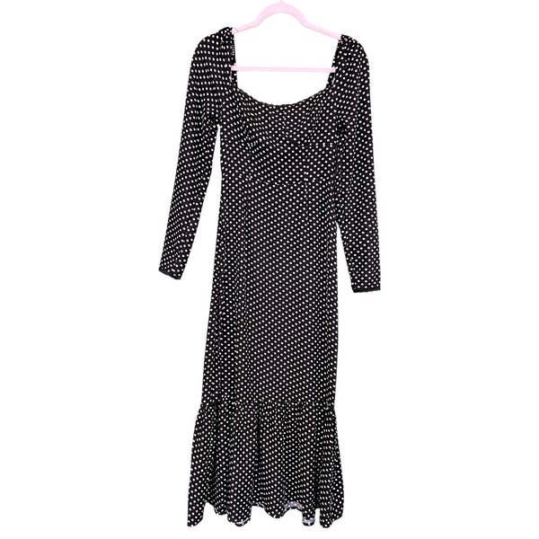 Women's Black + White Polka Dot Dress Size Small