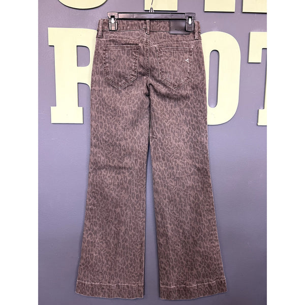 Hidden Leopard Print Wide Leg Jeans Size 24