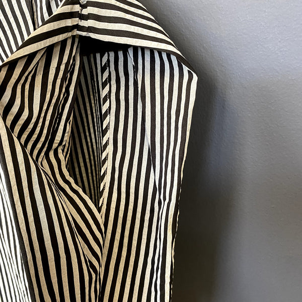 ASTR The Label Striped Button Down Cap Sleeve Blouse Large