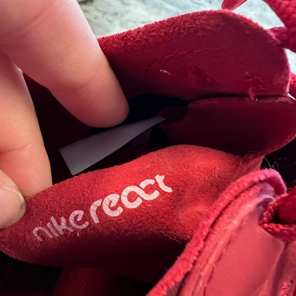 Nike React Element 55 Red Athletic Sneakers Men's Size 9