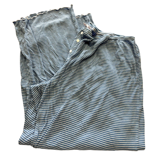 Colsie Ribbed Blue + White Striped Pajama Pants Large