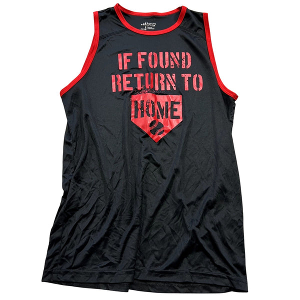 BCG Red + Black Boys Baseball Tank Size Youth Large