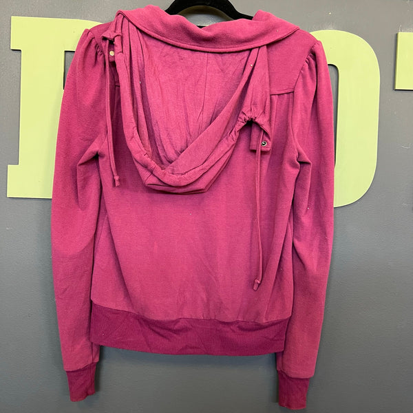 Fossil Plum Full Zip Hooded Jacket Medium