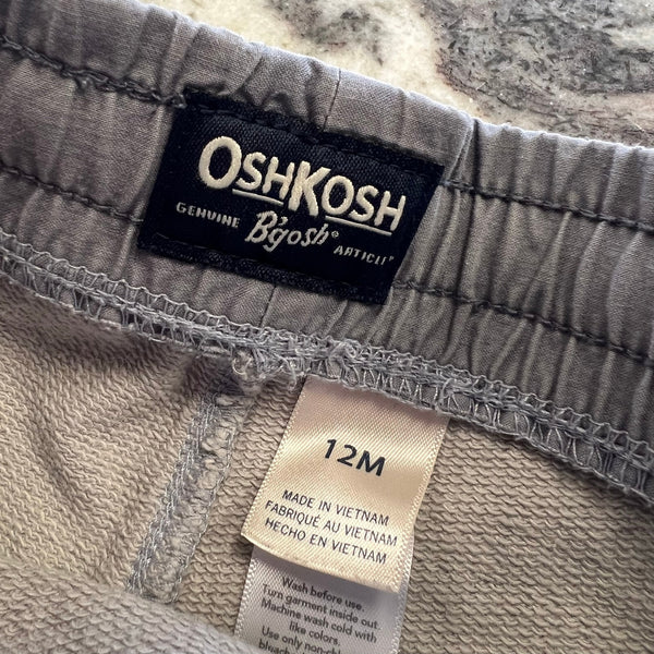 OshKosh Gray Camo Sweat Shorts Size 12 Mo.