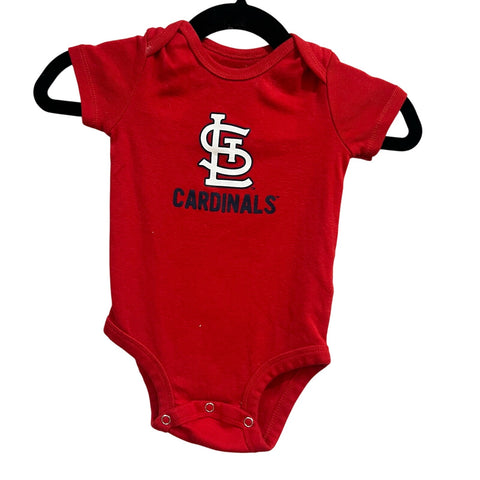 STL Cardinals Red One Piece Baby Romper Size 6M