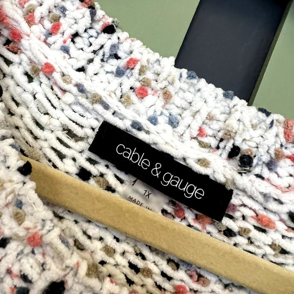 Cable & Gauge Chunky Knit Popcorn Sweater Size 1XL