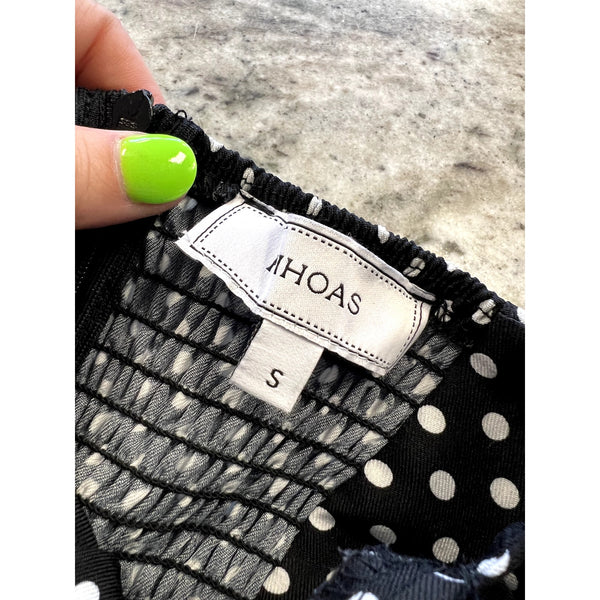Women's Black + White Polka Dot Dress Size Small