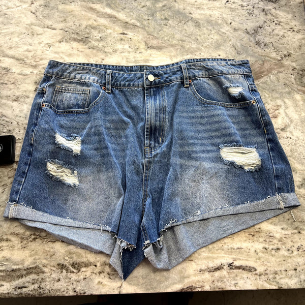 Women's Denim Cutoff Shorts Size 3XL
