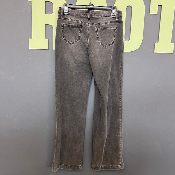 SO Denim Black Acid Washed Flare Jeans Youth Size 16