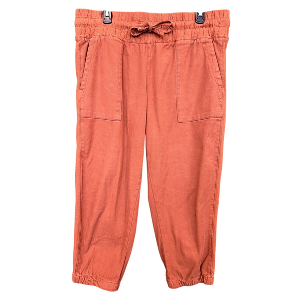Time and Tru Rust Orange Cotton Joggers Size Large