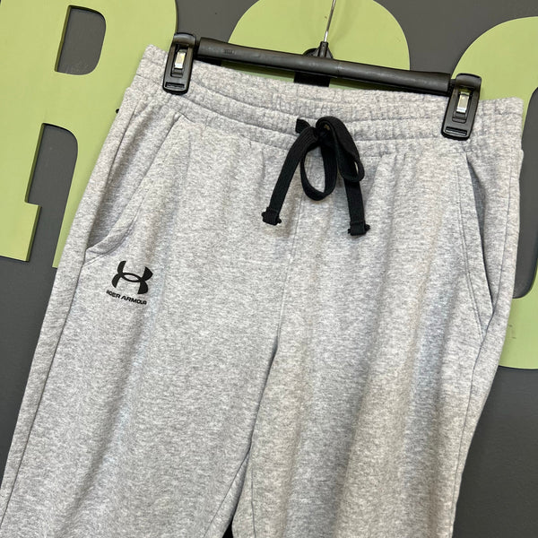 Under Armour Light Gray Loose Fit Fleece Joggers Medium