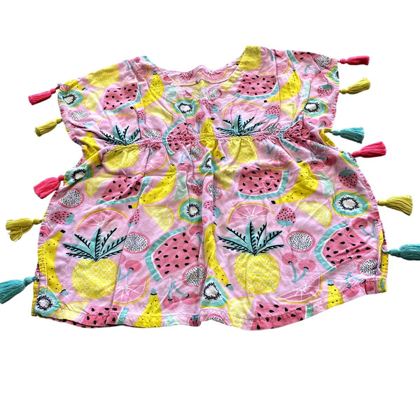 Cat & Jack Fruit Fringed Swim Coverup Size 2T
